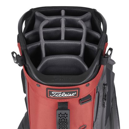 Titleist 2021 Hybrid 14 StaDry Stand Bag / Red & Graphite