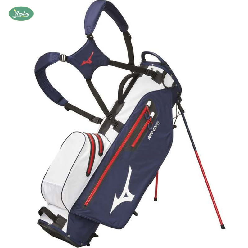NEW Mizuno BR-DRI Waterproof 2021 Navy/White Stand Bag
