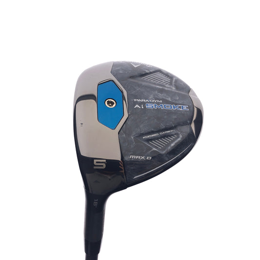 Used Callaway Paradym Ai Smoke MAX D 5 Wood / 18 Degrees / R Flex / Left-Handed