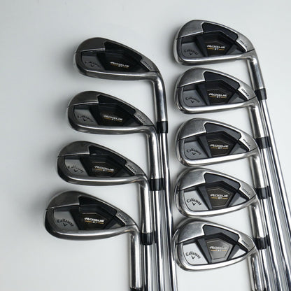 Used Callaway Rogue ST MAX Iron Set / 5 - SW + GW + AW / Stiff Flex