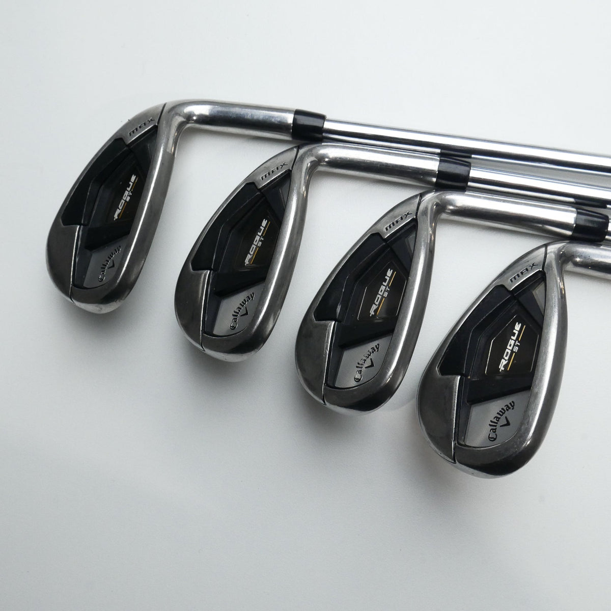 Used Callaway Rogue ST MAX Iron Set / 5 - SW + GW + AW / Stiff Flex