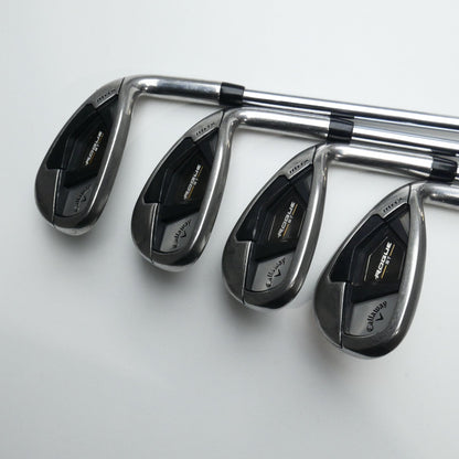 Used Callaway Rogue ST MAX Iron Set / 5 - SW + GW + AW / Stiff Flex