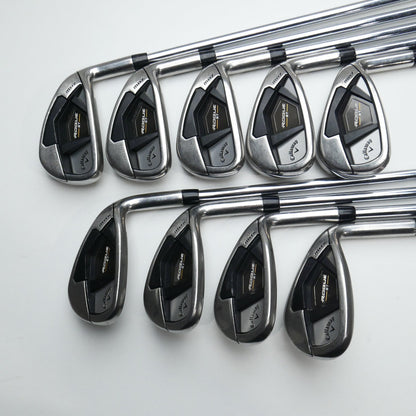 Used Callaway Rogue ST MAX Iron Set / 5 - SW + GW + AW / Stiff Flex