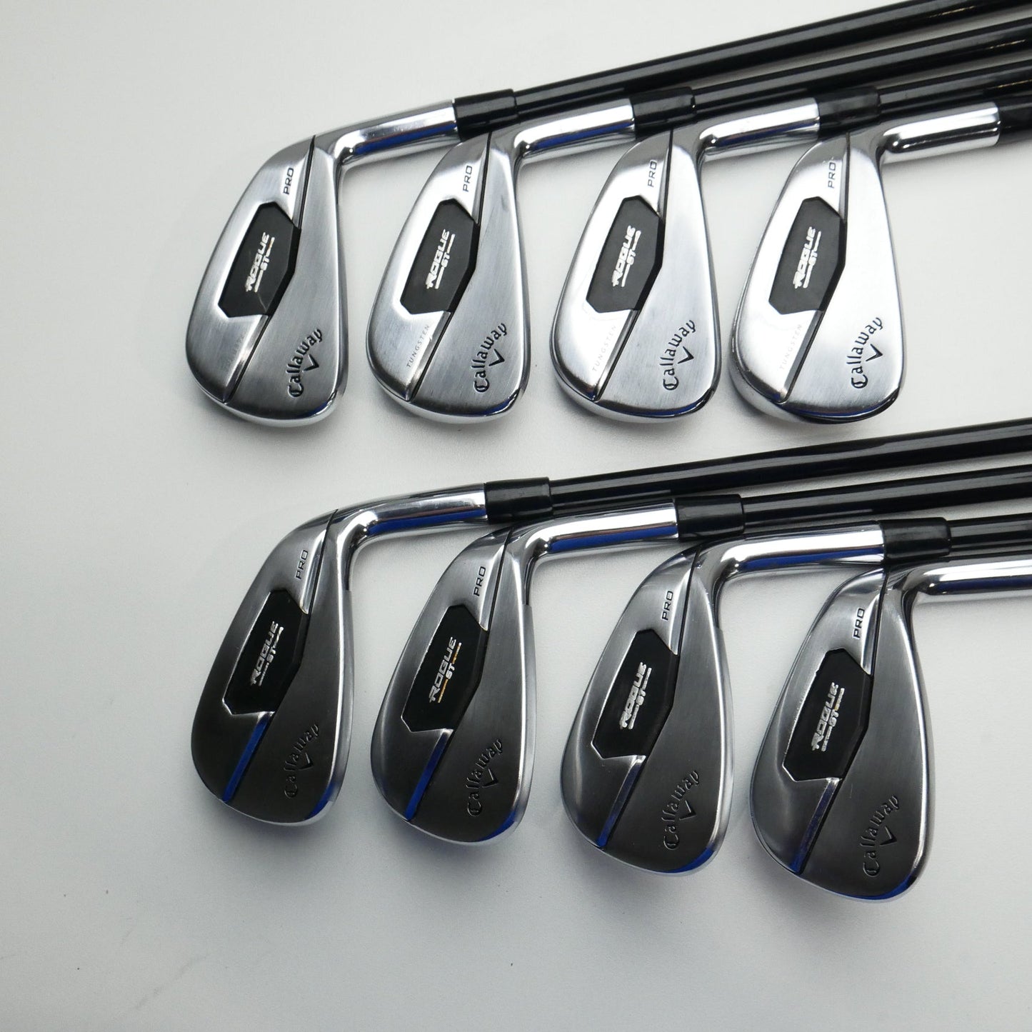 Used Callaway Rogue ST Pro Iron Set / 4 - PW + AW / Regular Flex