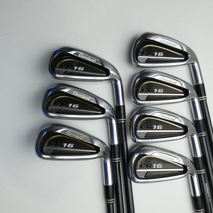 Used Cleveland CG16 Satin Chrome Iron Set / 4 - PW / Regular Flex