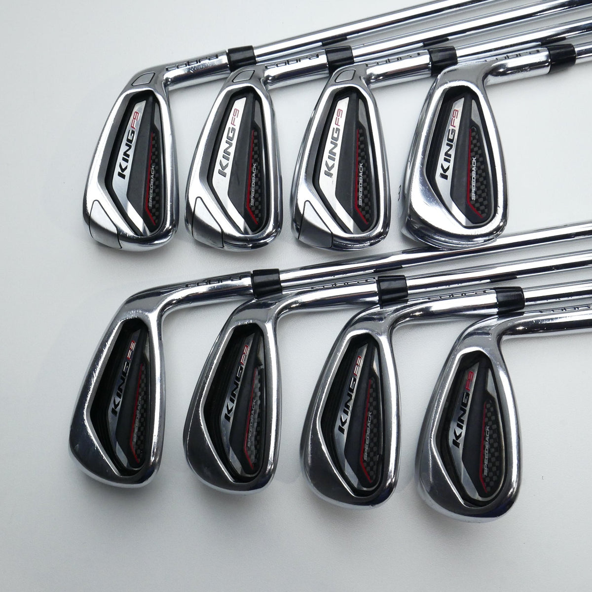 Used Cobra King F9 Speedback Iron Set / 5 - SW + GW / Stiff Flex