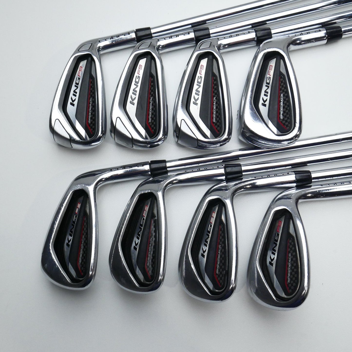 Used Cobra King F9 Speedback Iron Set / 5 - SW + GW / Stiff Flex