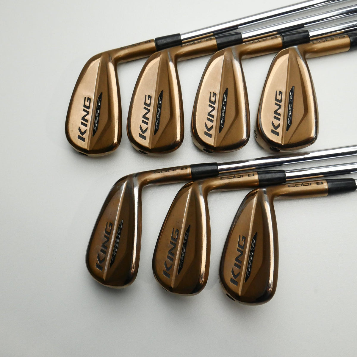 Used Cobra King Forged Tec Copper Iron Set / 5 - PW + GW / Stiff Flex