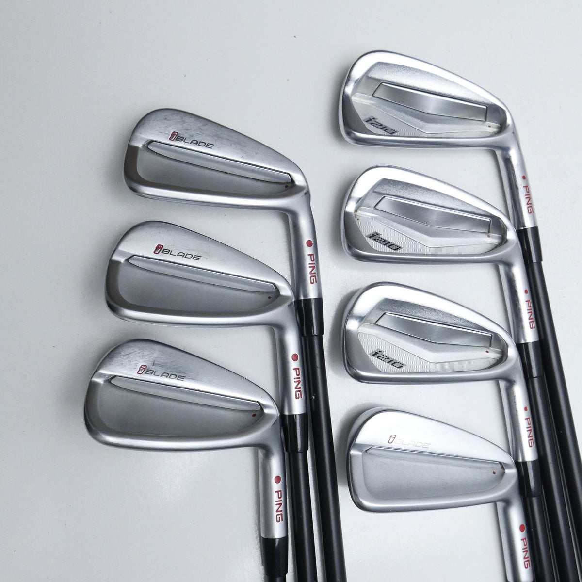 Used Ping i210 & iBlade Combo Iron Set / 3 - 9 IRON / X-Stiff Flex