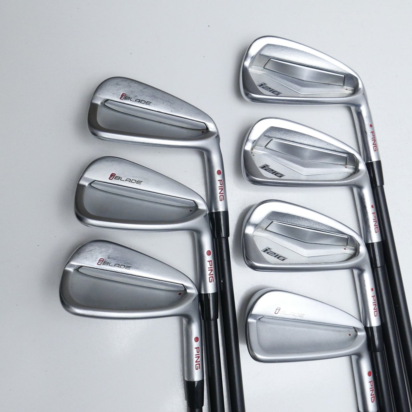 Used Ping i210 & iBlade Combo Iron Set / 3 - 9 IRON / X-Stiff Flex