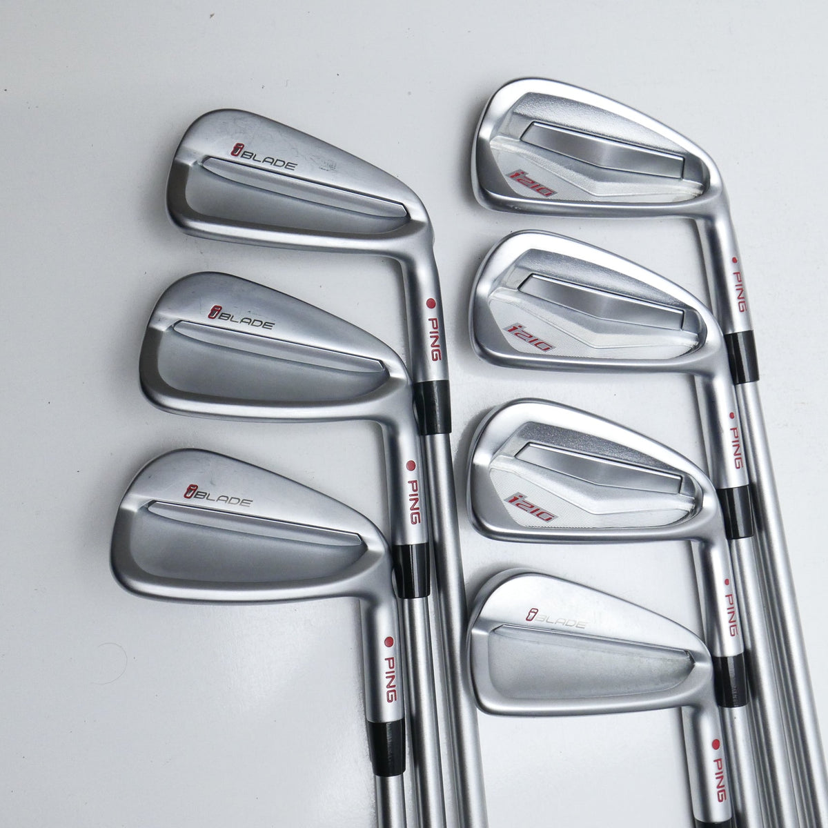 Used Ping i210 & iBlade Combo Iron Set / 3 - 9 IRON / X-Stiff Flex