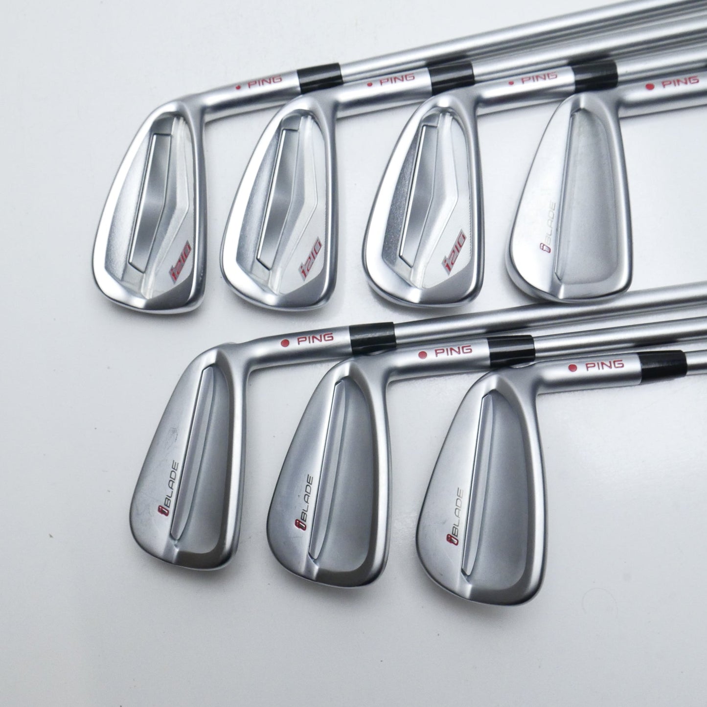 Used Ping i210 & iBlade Combo Iron Set / 3 - 9 IRON / X-Stiff Flex