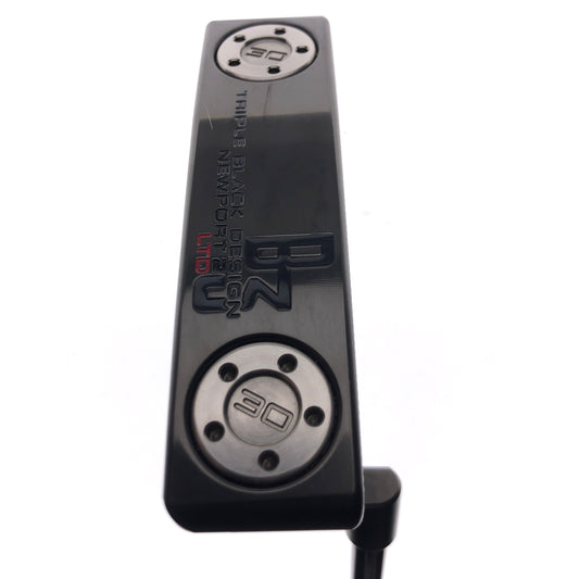 Used Scotty Cameron Limited Edition Triple Black B3 Newport 2 Putter / 35 Inches