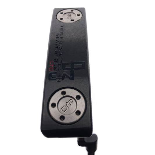 Used Scotty Cameron Ltd Triple Black B3 Newport 2 Long Neck Putter / 33.5 In