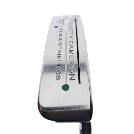Used Scotty Cameron Studio Stainless Newport Beach 1.5 Putter / 33.5 Inches