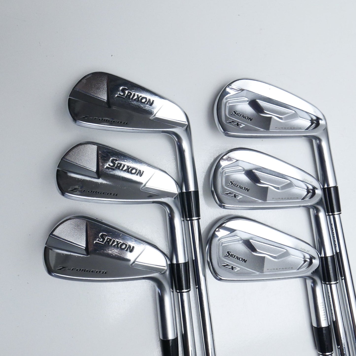 Used Srixon ZX7 MKII & Z-Forged II Iron Set / 5 - PW / Stiff Flex