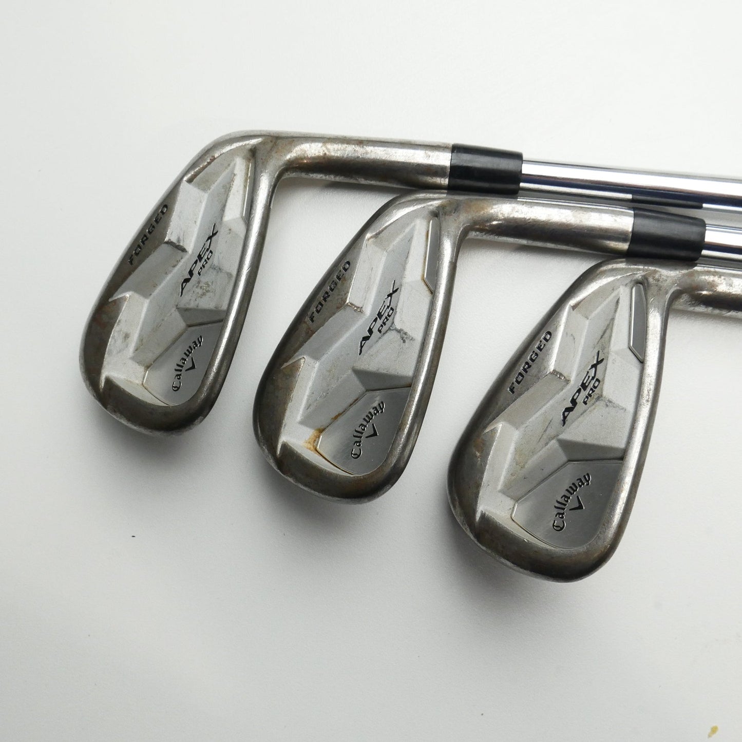 Used TOUR ISSUE Callaway Apex Pro 19 RAW Iron Set / 5 - PW / Stiff Flex