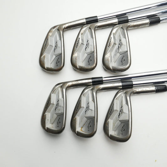 Used TOUR ISSUE Callaway Apex Pro 19 RAW Iron Set / 5 - PW / Stiff Flex