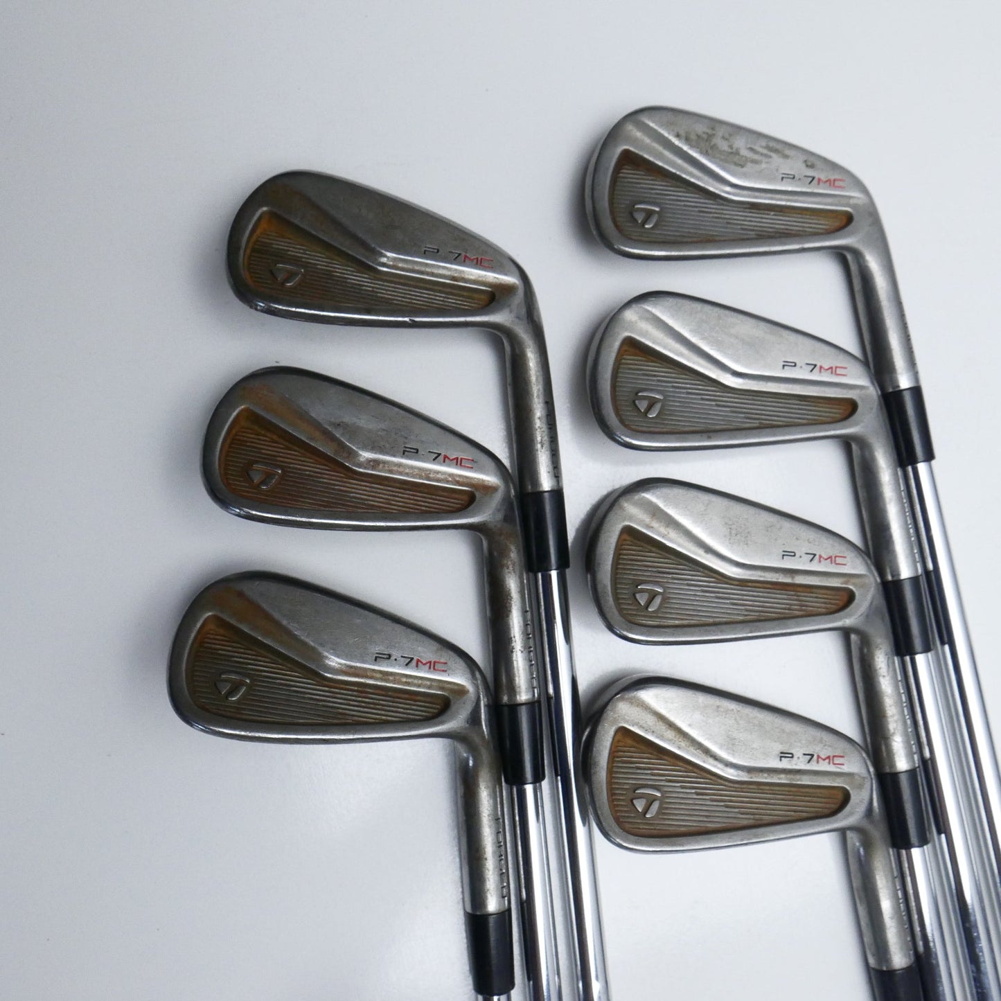 Used TaylorMade P7MC RAW Iron Set / 4 - PW / Stiff Flex