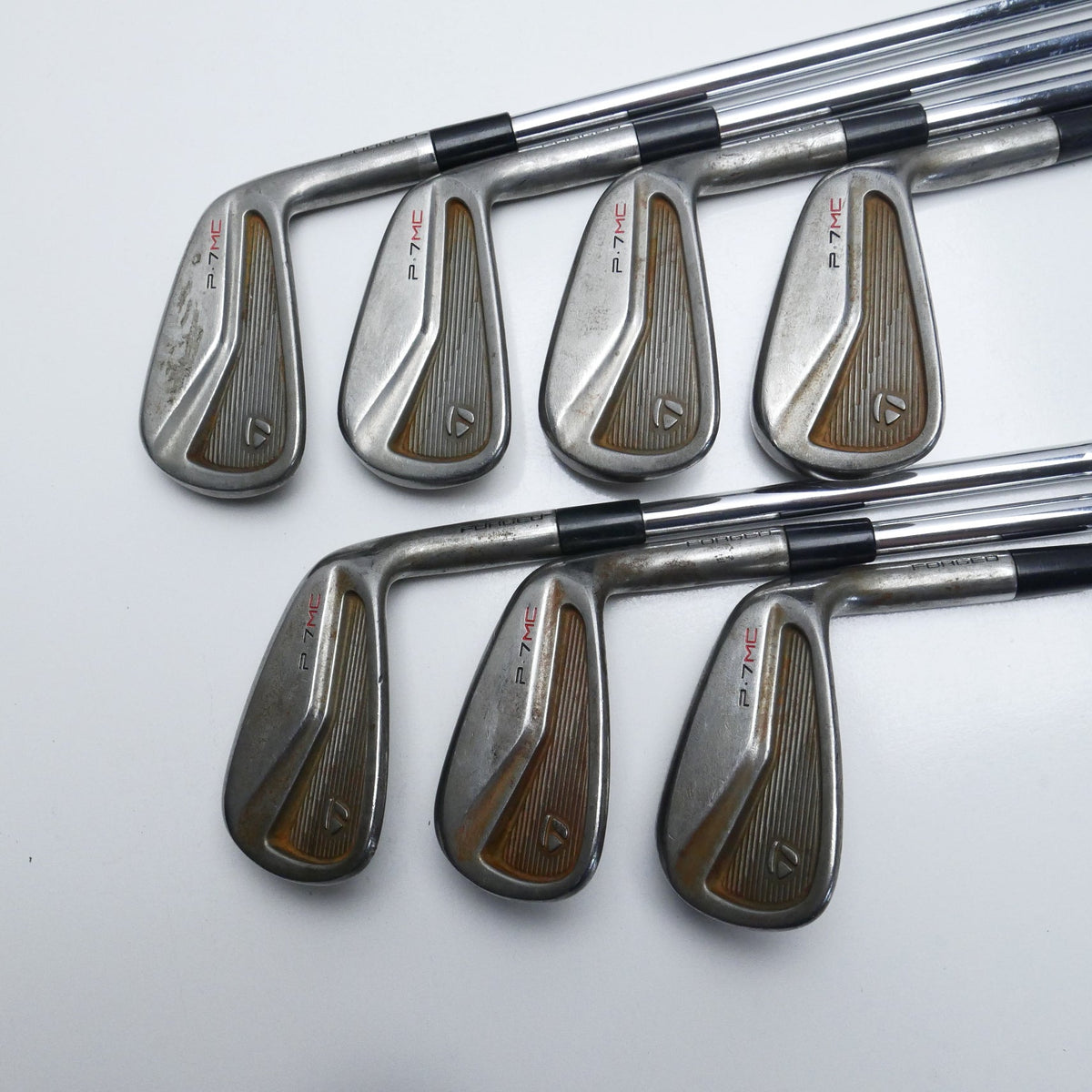 Used TaylorMade P7MC RAW Iron Set / 4 - PW / Stiff Flex