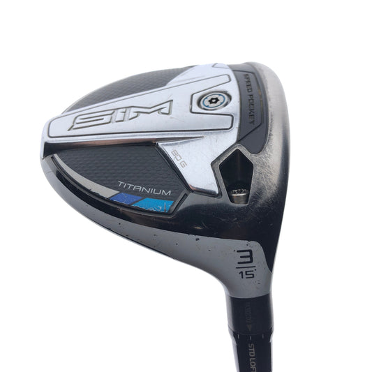 Used TaylorMade SIM Titanium 3 Fairway Wood / 15 Degrees / Stiff Flex