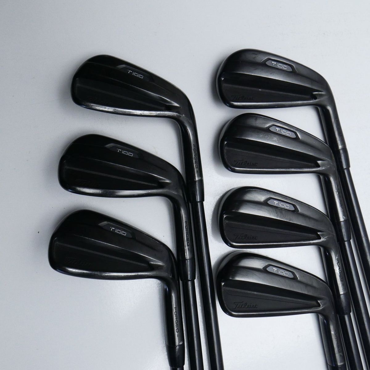 Used Titleist T100 2021 Black Iron Set / 4 - PW / Stiff Flex