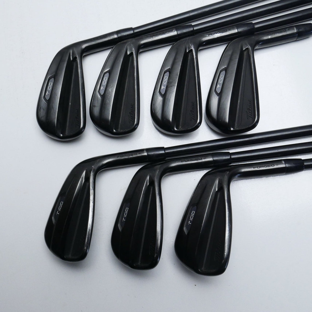 Used Titleist T100 2021 Black Iron Set / 4 - PW / Stiff Flex