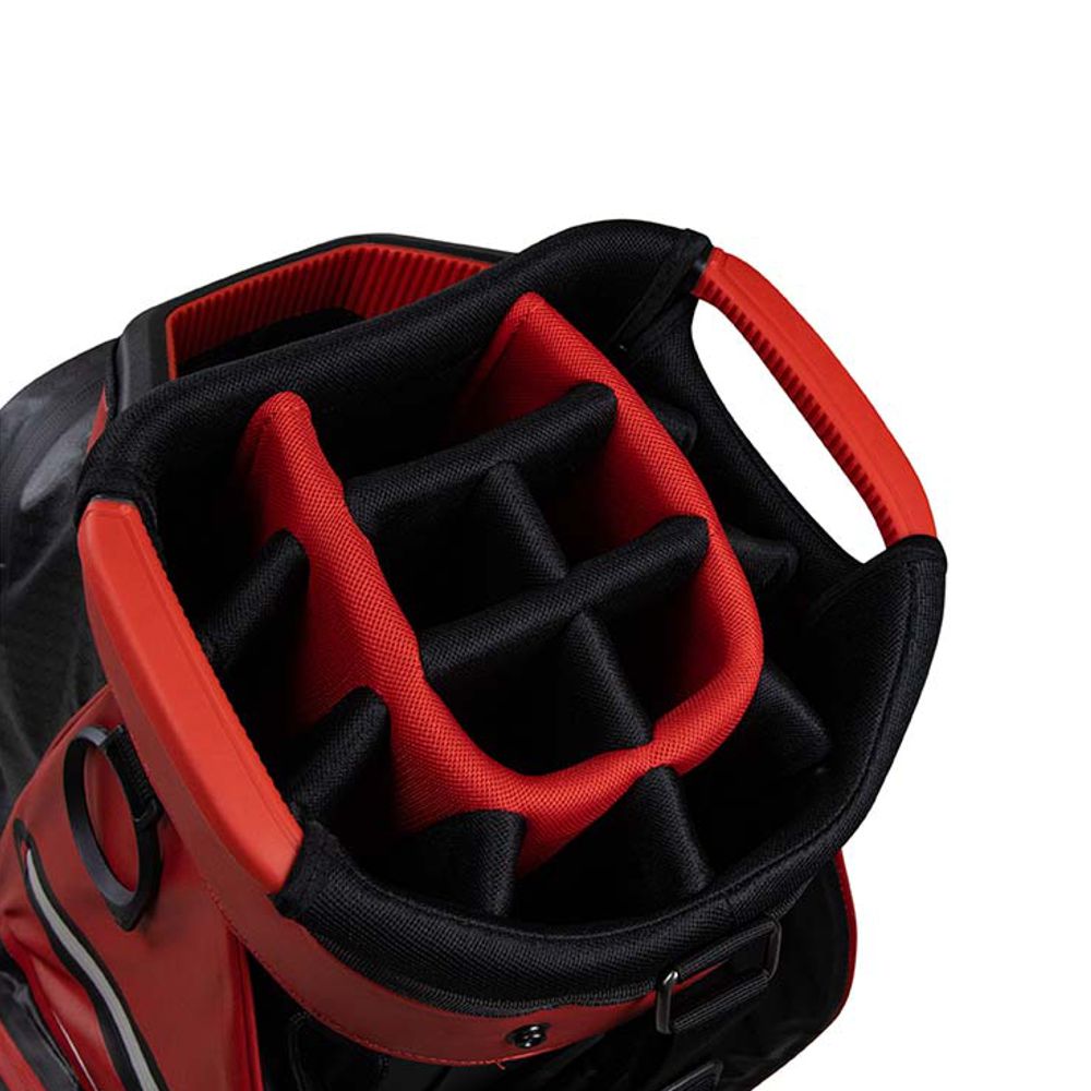 NEW TaylorMade TM22 Storm Dry Waterproof Red & Black Cart Bag