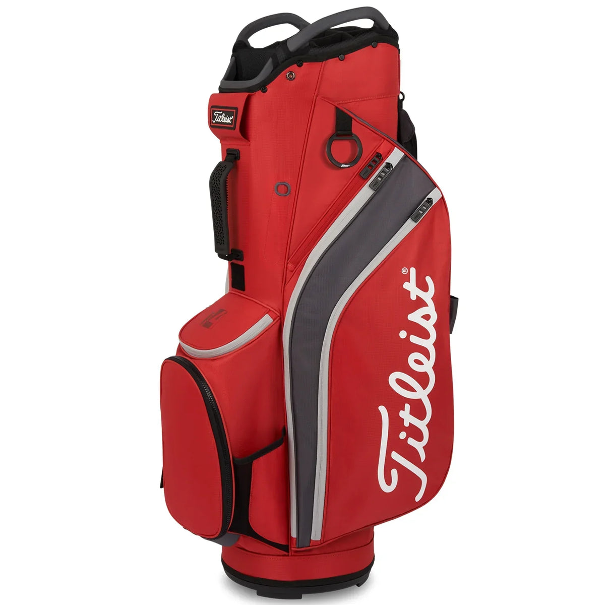 Titleist 14 Lightweight Cart Bag - Dark Red / Graphite / Grey